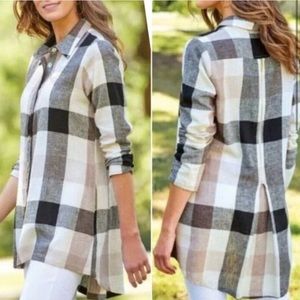 Soft Surroundings Cerreaux Zip Back Button down shirt 3X